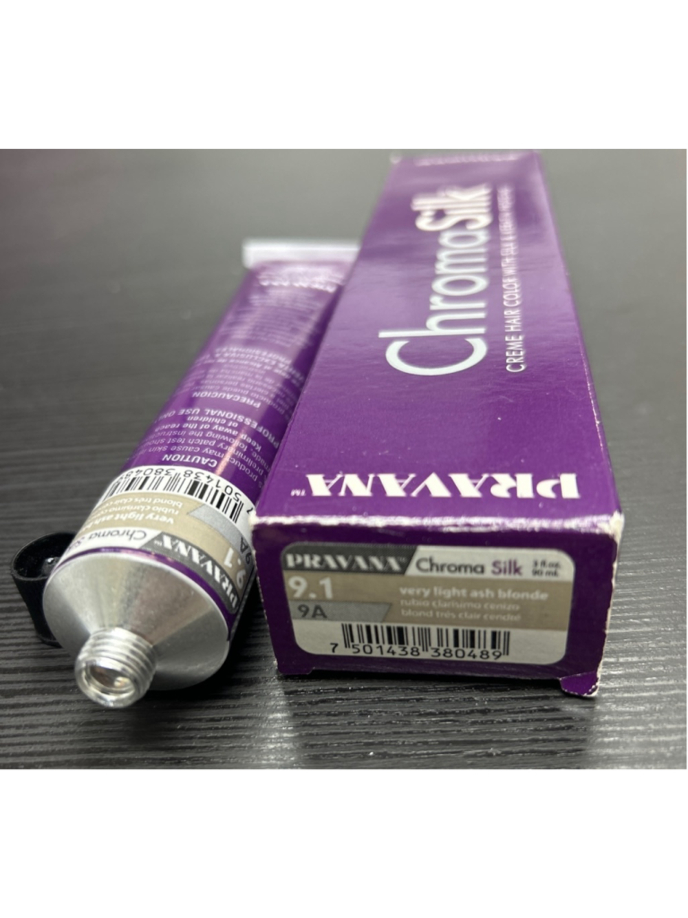 Women's Pravana ChromaSilk 9.1 Very Light Ash Blonde Hair Color One Size Purple